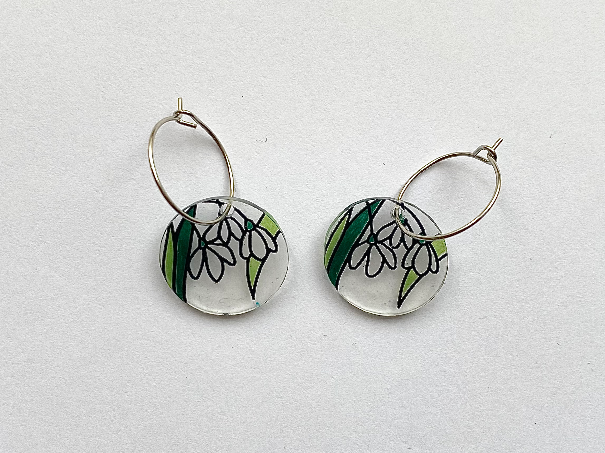 Graphic Snowdrop Earrings