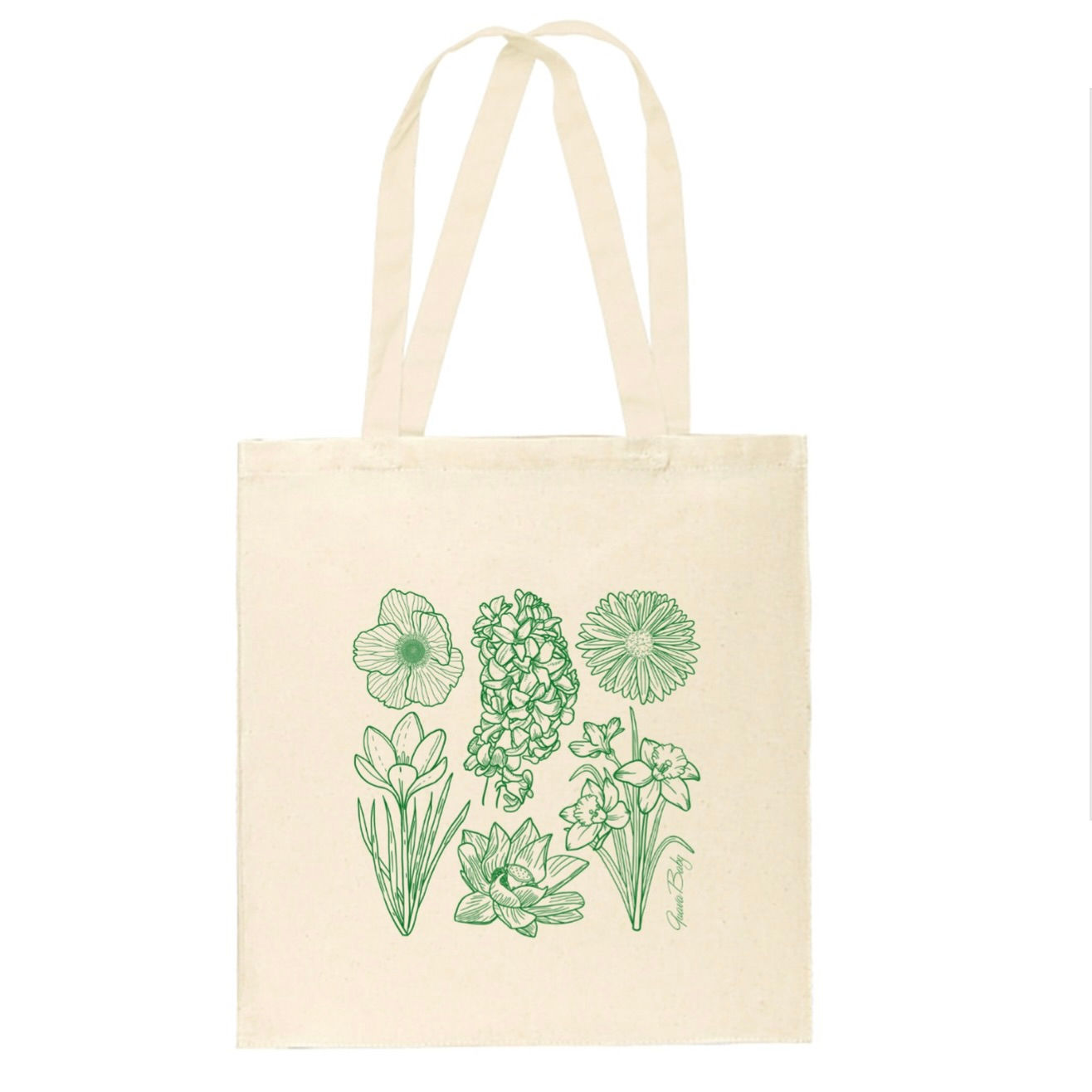 Premium Transflormation Tote: Green on White