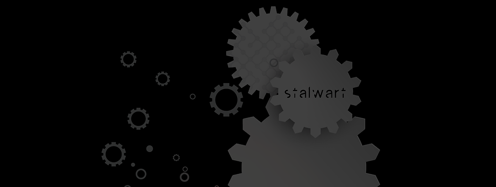 stalwart logo in grey gear