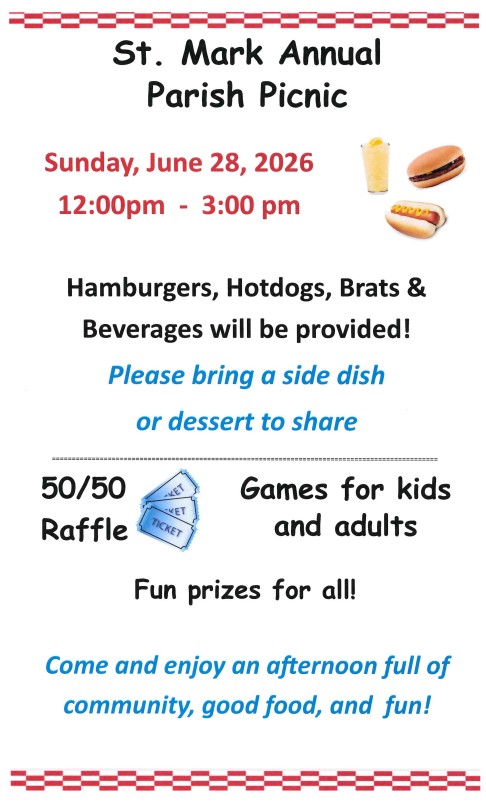 2026 Parish Picnic Flyer
