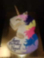 unicorn number cake