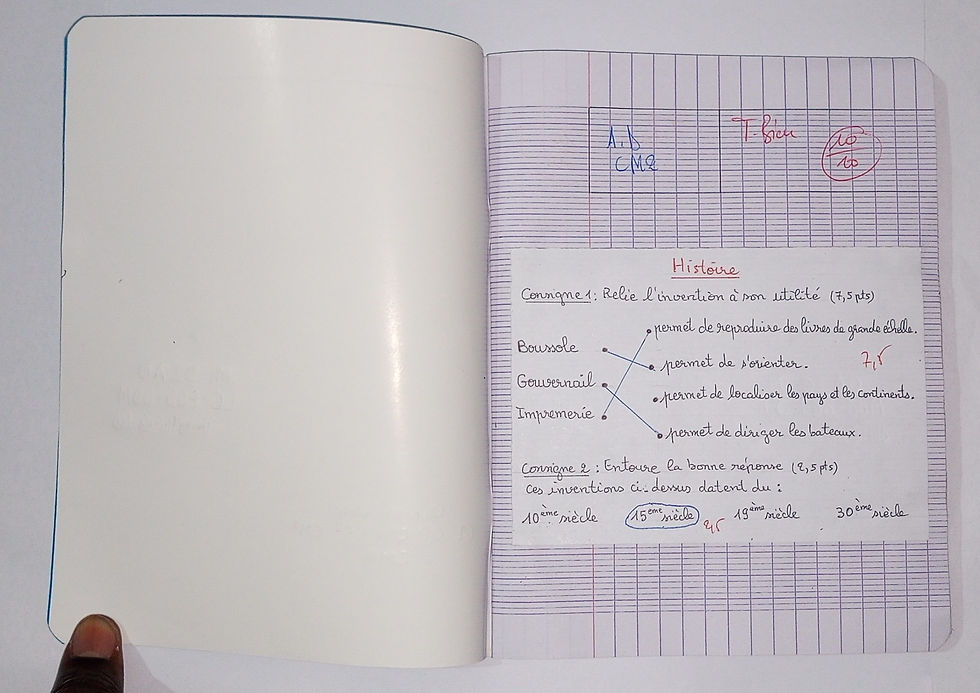 Miniature : Cahier bleu : Portion 1