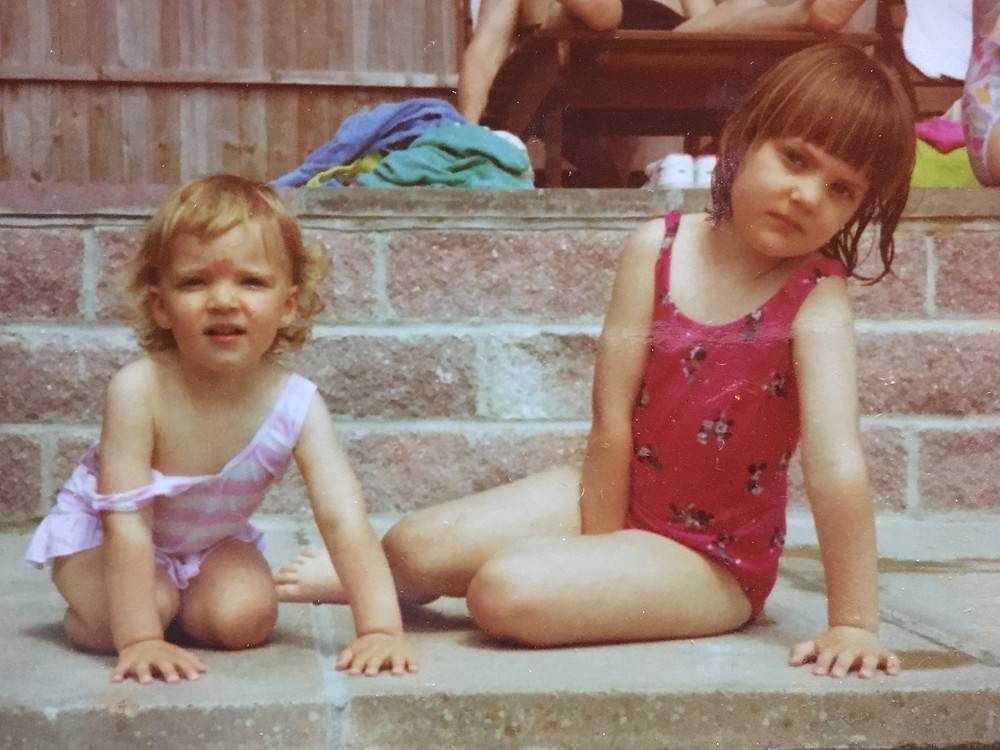 My sister Lucy and I sunning it up in Shanklin