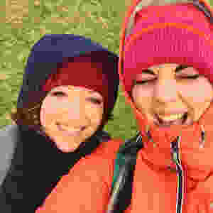 Hannah and I enjoying the blustery wind!