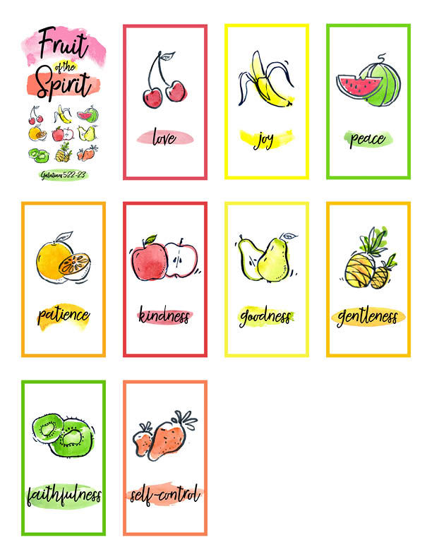 Fruit Of The Spirit Bible Study For Kids - Cards Cover