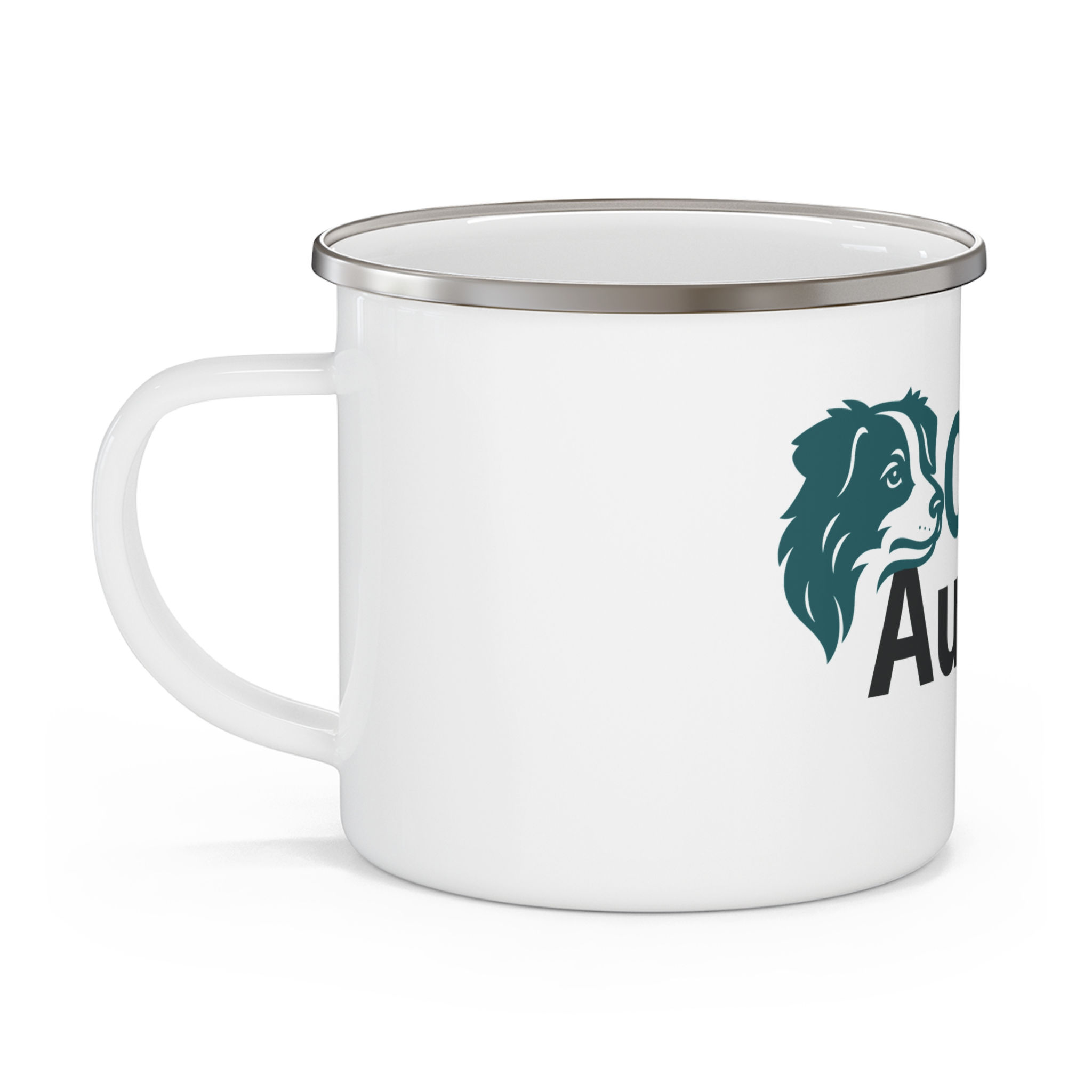 Only Aussies Enamel Camping Mug — Australian Shepherd Dog Lover Gift