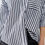 Thumbnail: Poplin Shirt With Vertical Stripes in Black and Chest Pocket