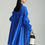 Thumbnail: Hotaru Long Sleeve Pleated Shirt Dress - Blue
