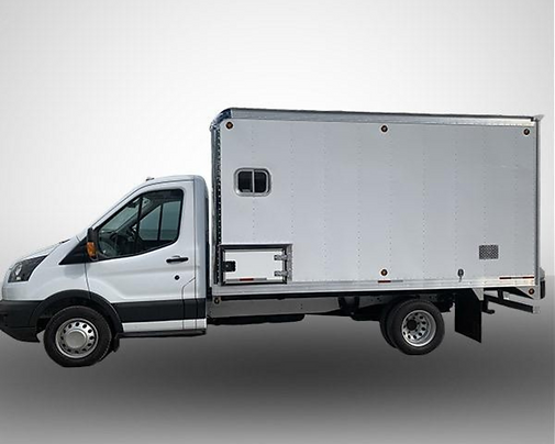 Caja seca cuadrada para Camioneta Transit con caja de herramientas y ventanillas