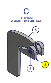 #805-03-01 Beau-Roc Fixed Hinge