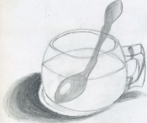 cup, spoon and water