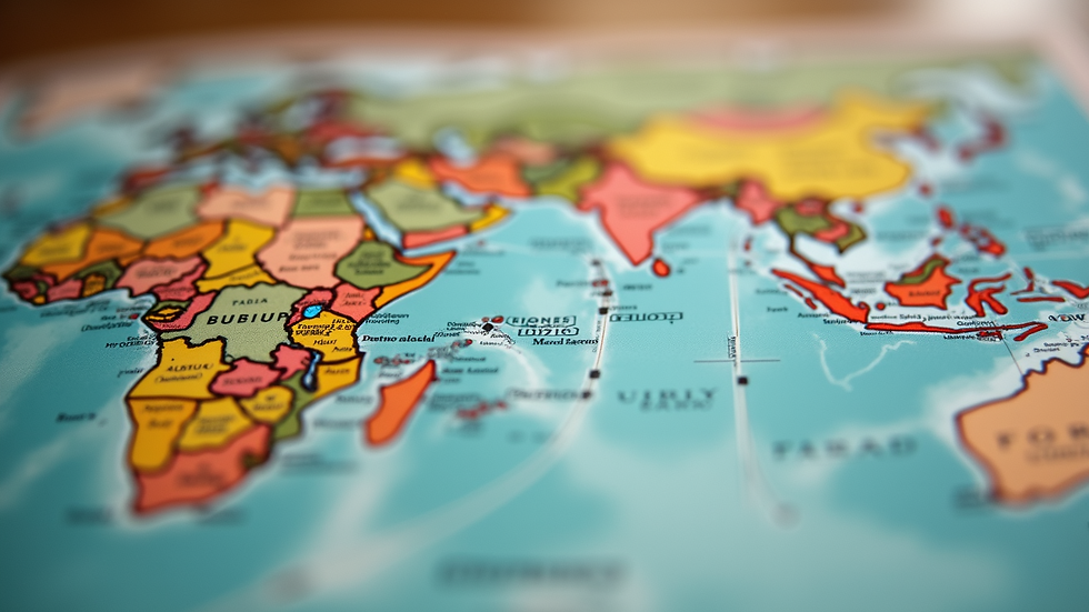 Close-up view of a detailed travel itinerary with notes and colorful highlights