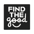 Find The Good text on a dark square background. Find The Good!