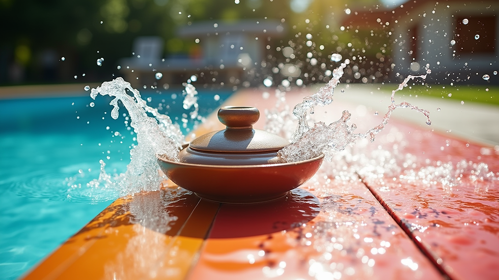 Close-up view of a traditional Japanese tea set on a tatami mat