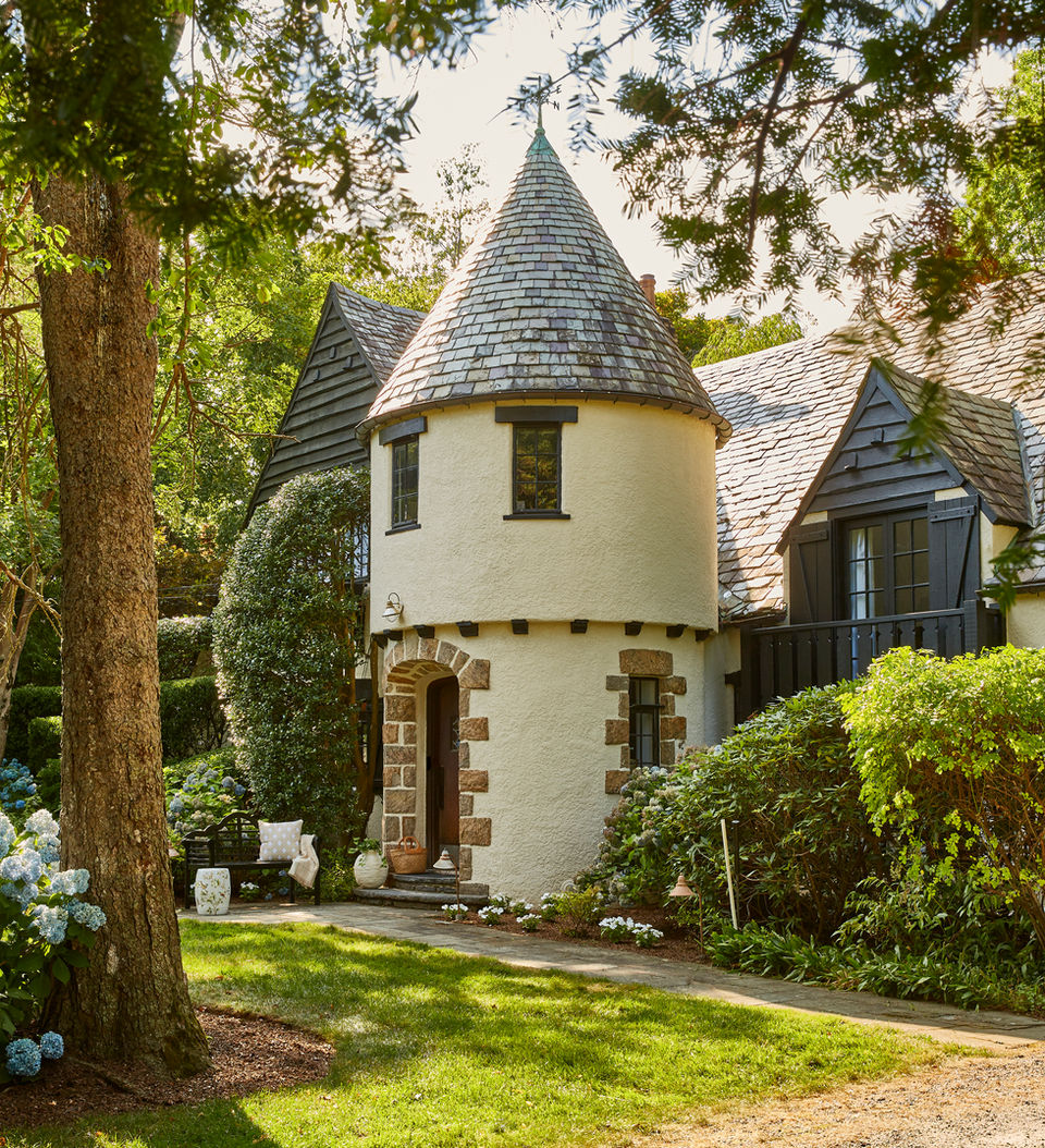 Curated Nest Interior Design - Woodland Drive Rye NY - Exterior 1 - Modern Tudor Remodel