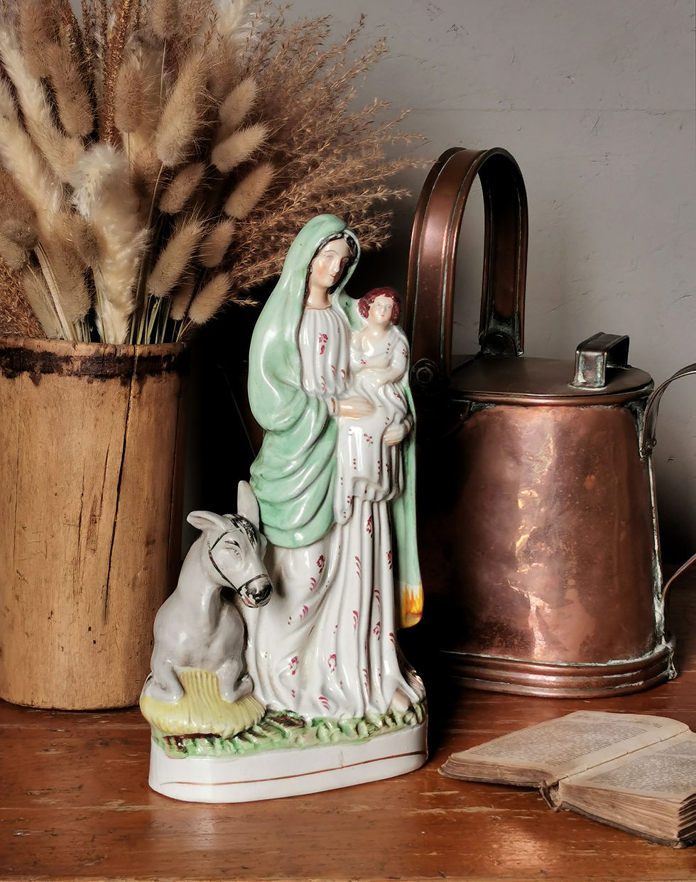 Thumbnail: Mary, Jesus & Donkey Figure Group