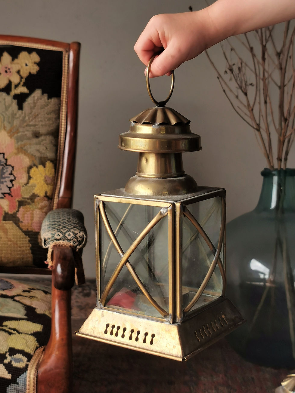 Thumbnail: Pair of Brass Lanterns