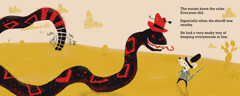 Cowboy mouse and the rattlesnake