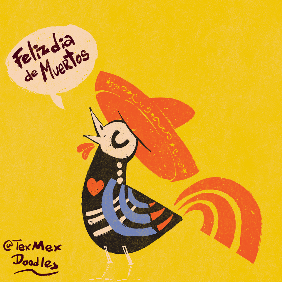 Gallito de dia de muertos