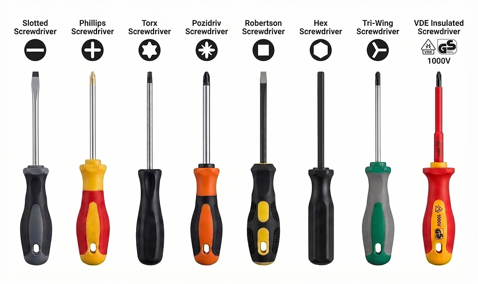 Different Type of Screwdriver Bit