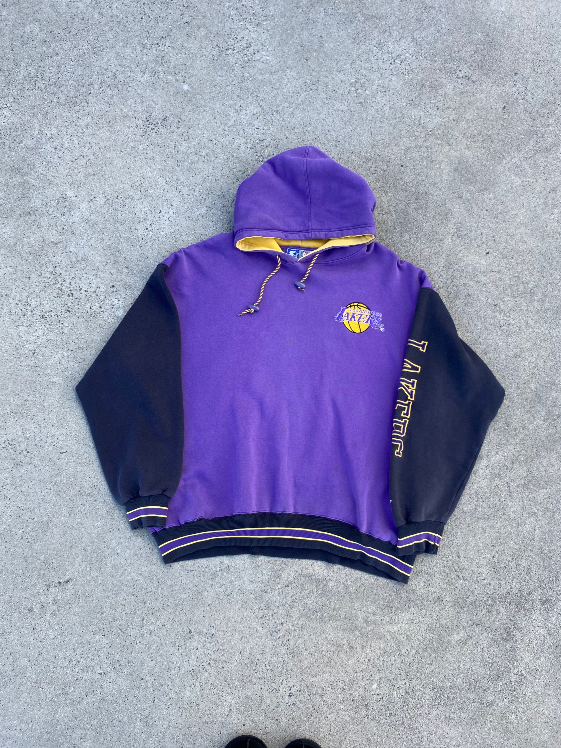 90s Starter lakers Hoodie XL