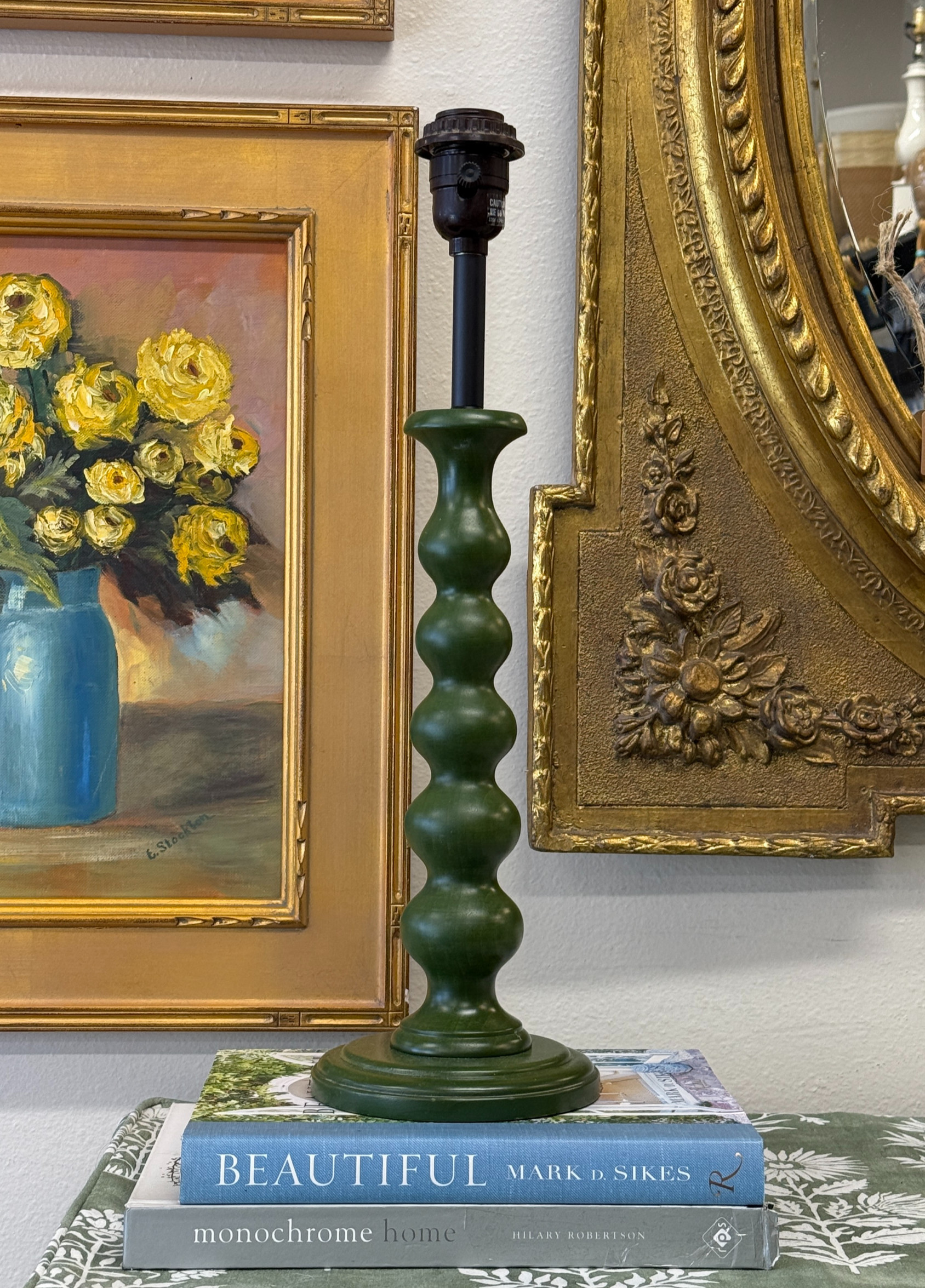 Green Bobbin Lamp