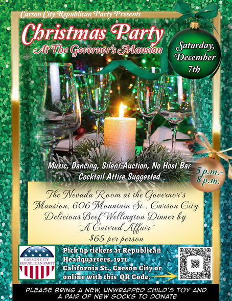 Carson City Republican's Lavish Christmas Dinner Party at the Governor's Mansion