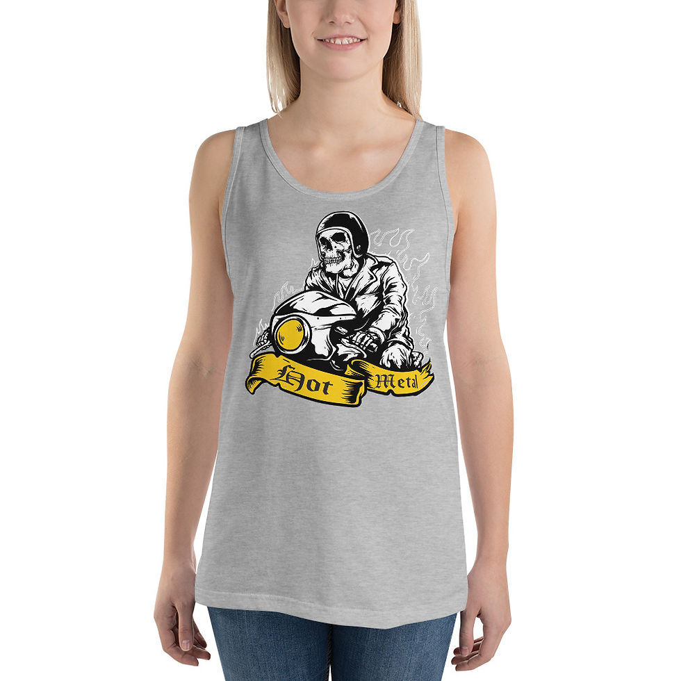 Thumbnail: Hot Metal Skull RacerUnisex Tank Top