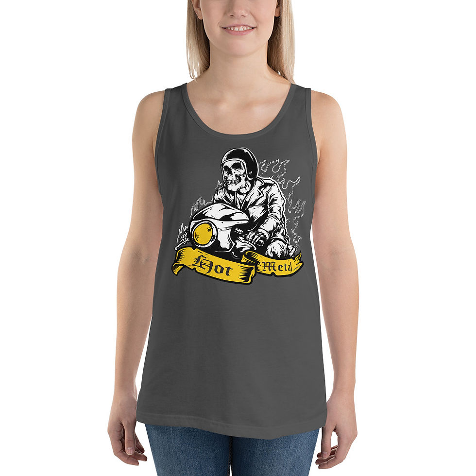 Thumbnail: Hot Metal Skull RacerUnisex Tank Top
