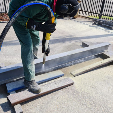 Steel blasting