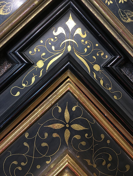 handmade frame gilding gold sgraffito italian