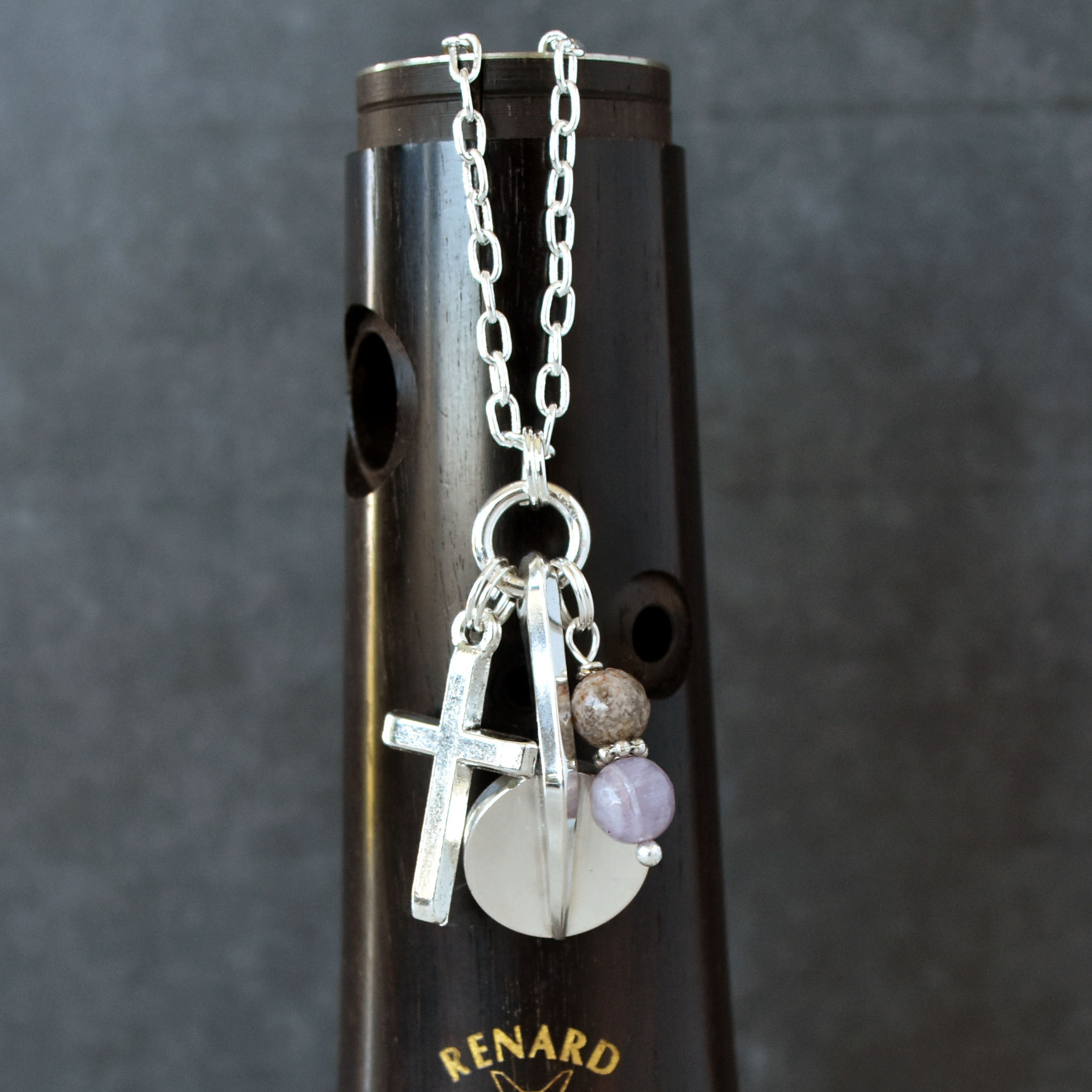 Oboe Key Charm Necklace