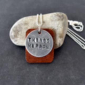 Things Happen Acoustic Guitar Wood Necklace