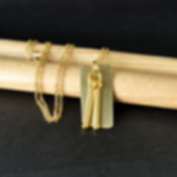 Drum Cymbal and Drumstick Necklace