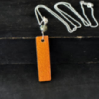 Viola Wood Necklace with Floral Design