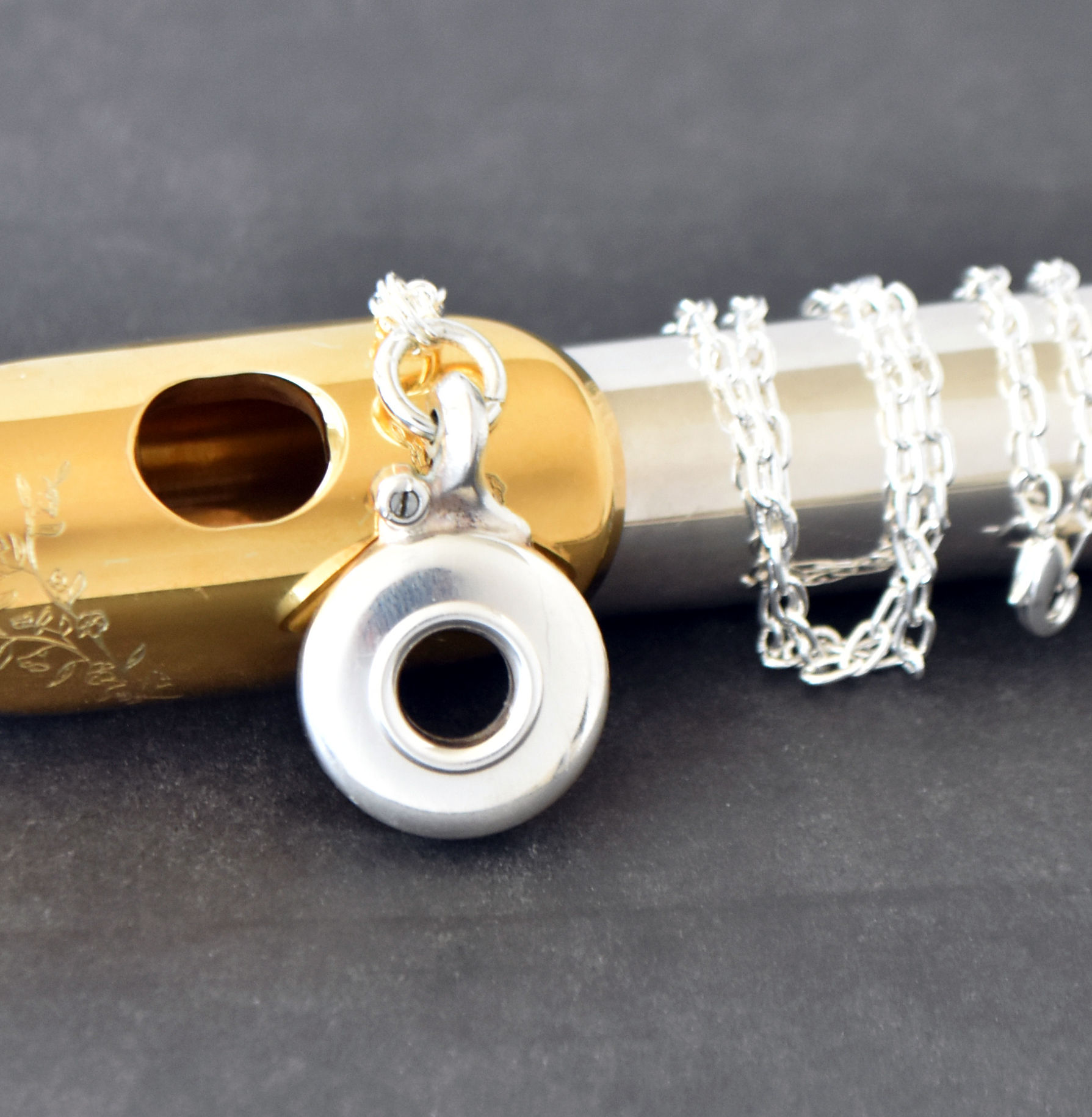 Open Hole Flute Key Necklace