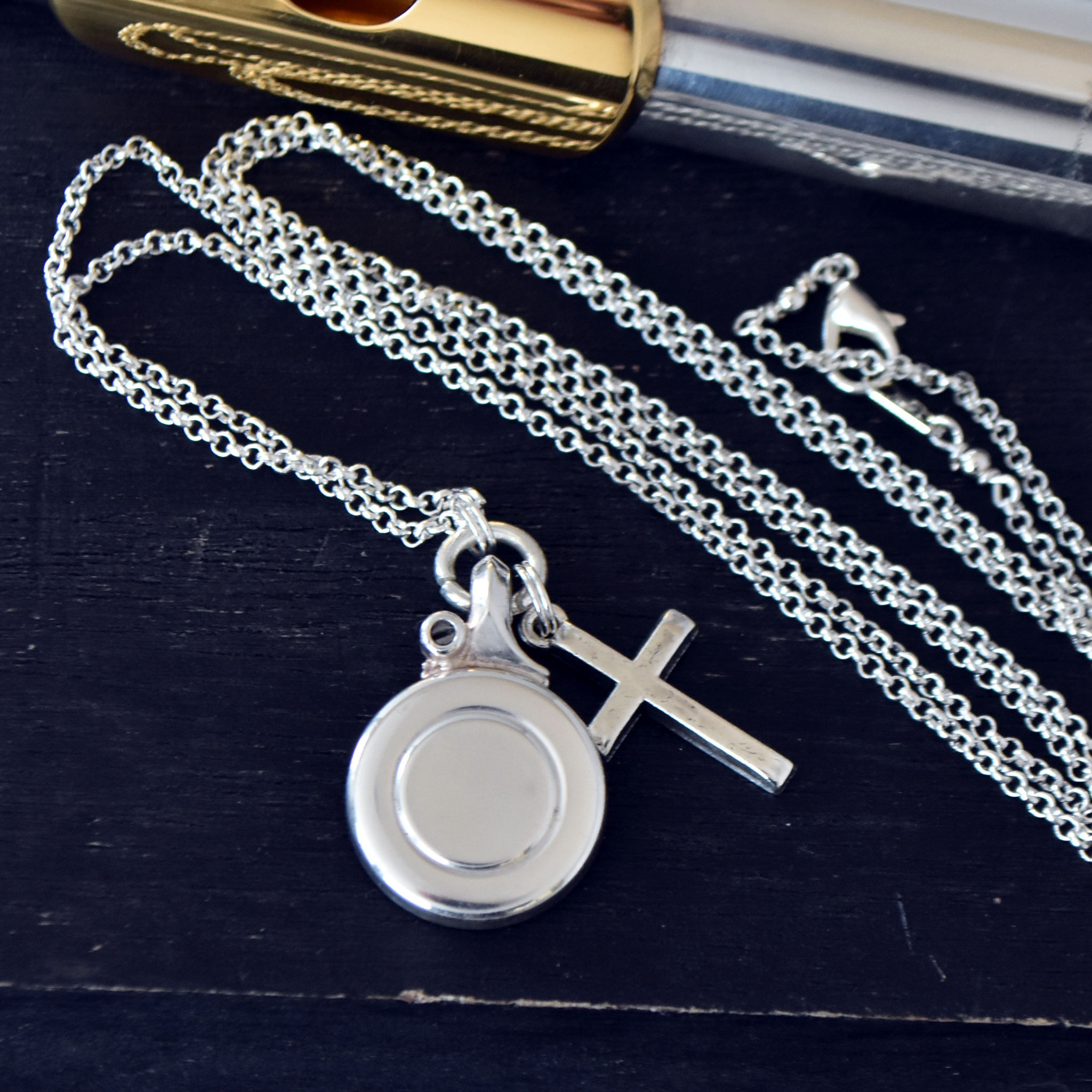 Long Flute Key Faith Necklace