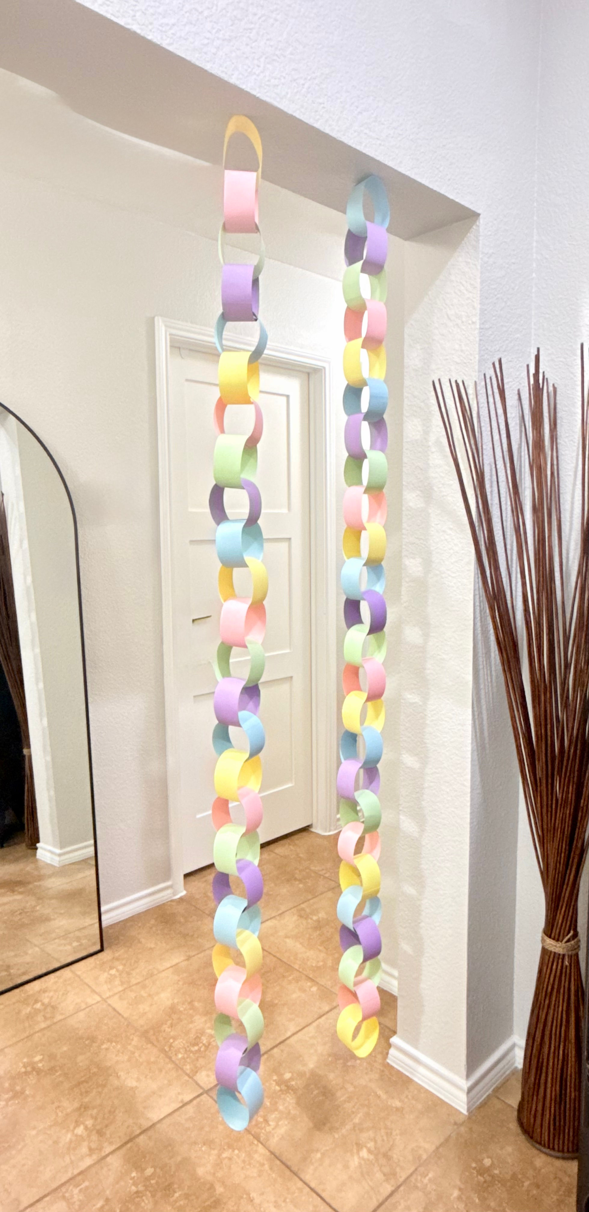 DIY Paper chains kit- pastel rainbow