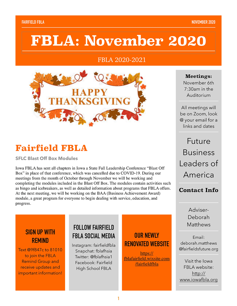 November Newsletter