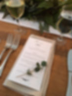 Wedding Menu