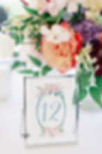 Custom crest table number