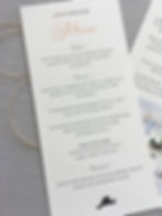 Wedding Menu with Guest Name