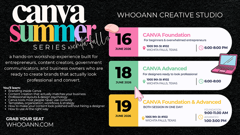 Canva Summer Series: Wichita Falls