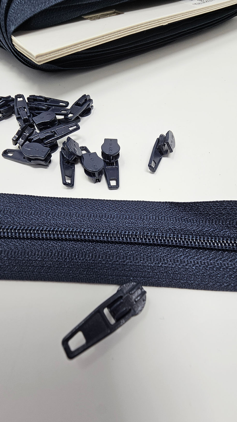Thumbnail: Navy Continuous Zip (by the Half Metre) + 2 Matching Zip Pulls