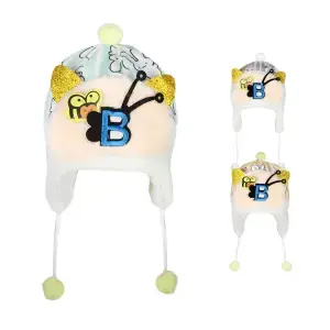 Touca Infantil c/Tapa Orelhas Forrada 15x20cm  Cores Sortidas