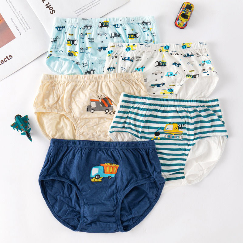 Miniatura: Kit 5 Cuecas Infantis Boxer em Algodão Confort Max