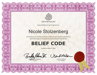 Zertifikat Belief Code®