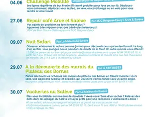 Agenda octobre : événements de la Communauté de Communes "Arve et Salève" 
