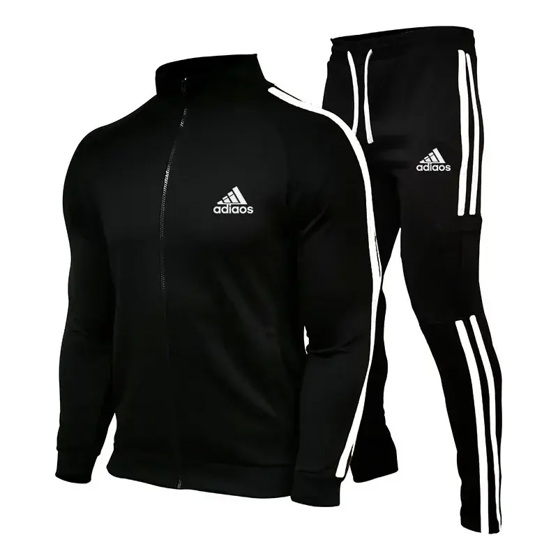 Thumbnail: 2026 New Men's Sportswear Set - Down Jacket + Sports Pants - Zippered Stand-Up C