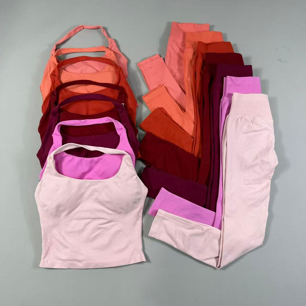Thumbnail: NO LOGO Yoga outfit sports Impact gym set Halter Top and leggings pant sets Back